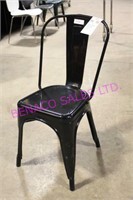 10X, BLACK METAL STACKABLE CHAIRS