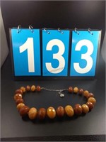 CUT BEAD AMBER NECKLACE