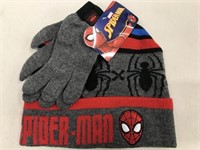 New Spider-Man Kids Hat/Toque & Gloves Set