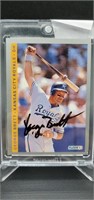 Geroge Brett Autographed Baseball Card w/COA