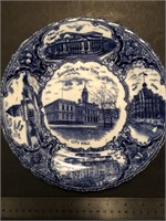 NEW YORK CITY, Blue/White English China Plate