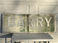 Vintage Aluminum Barry trucking Est 1900