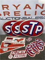Large lot of vintage advertising decals ,STP