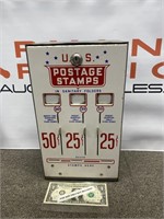 Vintage coin op US postage stamps vending machine