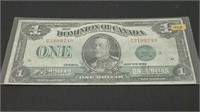 1923 Dominion Of Canada One Dollar Banknote