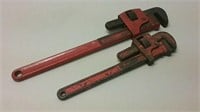 Two Pipe Wrenches 12" & 18"