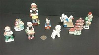 Nine Japan Figurines Including Occupied Japan