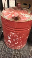 Vintage red oil can