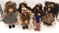 7 Lizzie’s High handcrafted wooden dolls