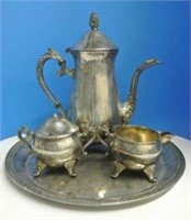 "Elegance" Silverplate Tea Service