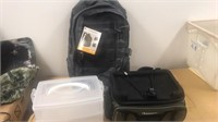 New back pack, storage bins, cooler by Gander