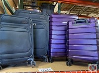 Samsonite luggage (2 blacks +2 purple)