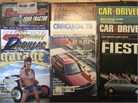 9 x Vintage Car Magazines