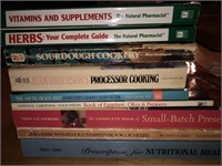 9 x books on Food, Cooking etc