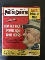 March, 1954 National Police Gazette, FDR cover