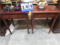 ANTIQUE SHERIDAN END TABLES -- 24" X 18"