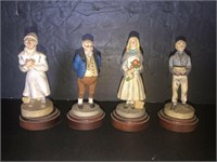 4 x Charles Dickens Character Figurines