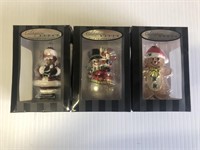 3 Christmas Tree Ornaments in Box