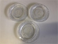 3 Vintage Avon Clear Plates