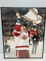 Signed Sergei Fedorov Red Wings Print COA