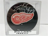 Signed #55 Larry Murphy Red Wings Puck