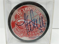 Signed #3 Jesse Wallin Red Wings Puck