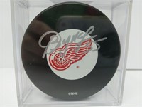 Signed #55 Dmitri Bykov Red Wings Puck