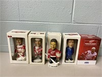 5 Detroit Red Wings Bobble Heads