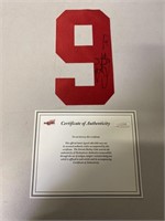 Signed #9 by Steve Yzerman with COA