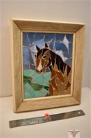 Stained Glass Horse Picture 12" x 15"