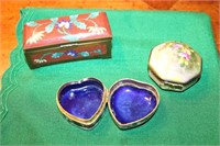 1 LIMOGES FRANCE, 2 SMALL BOXES