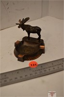 Small Brass Moose Ash Tray Japan