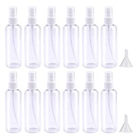 2X - Plastic Clear Spray Bottles 12