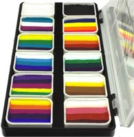 Face Painting Palette Rainbow Split Cakes Set