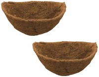 2X - 2 Pack Half Round Coconut Liner Wall Planter