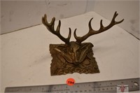 Small Brass Elk Wall Hanging