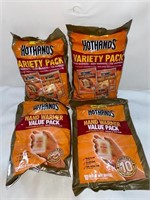 HOT HANDS - (2) VARIETY PACKS AND (2) HAND WARMER