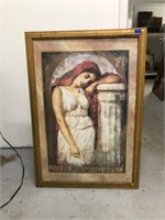 Huge Roman woman print in frame