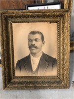 Vintage portrait of a man in beautiful frame
