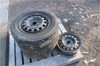 3 Michelin snow tires on rims