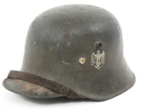 WWII GERMAN M18 COMBAT DECAL HELMET WITH LINER