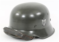 WWII GERMAN M34 CIVIL POLICE DOUBLE DECAL HELMET