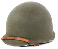 WWII US ARMY M1 COMBAT HELMET WITH MSA LINER