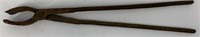 Antique pair of blacksmith tongs 21"            (N