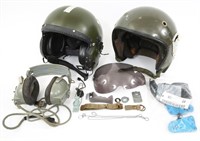 SOUTH AFRICAN & RAF PILOT'S HELMETS LOT OF 2