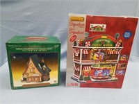 Lot of 2 collectable Christmas Village figurines i