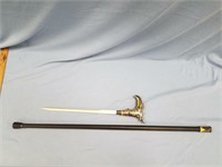 Sword cane, eagle's head handle, 37" overall, blad