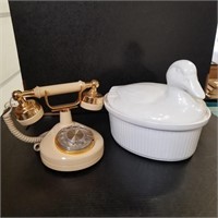 Cali. Duck Serving Bowl and Western Electric