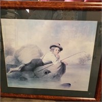 Print of Young Girl Fishing