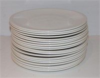 (20) STEELITE 12 1/4" DINNER PLATES, WHITE
